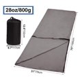 thumbnail image 2 of Fleece Sleeping Bag Liner for Adult Warm or Cold Weather, Long Full Sized Zipper Camping Blanket for Outdoor Indoor Used with Sack, Grey 75", 2 of 6