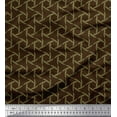 thumbnail image 1 of Soimoi Brown Cotton Duck Fabric Mimosa Pudica Leaves Print Fabric by Yard 44 Inch Wide, 1 of 3