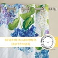 thumbnail image 6 of Blue Hydrangea Floral Kitchen Curtains Window Panels, Spring Butterfly Watercolor Flower Insulated Window Treatment Curtain, Grommet Curtains for Bedroom/Living Room/Bathroom, 2 Piece 42"Wx45"L, 6 of 8