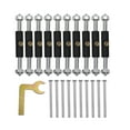 thumbnail image 1 of Yinanstore 21 Pcs High-Quality Iron Cassette Screws Support Rod Kit, Wrench, Adjustable, Rust Resistant Fixer for Wall Switch Junction Box - 86 Round, 1 of 8