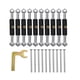 thumbnail image 1 of Kit de 21 tornillos de hierro de alta calidad para soporte de varilla, ajustable para caja de interruptores de pared, caja de conexiones, enchufe e interruptor de luz. 86 Ronda, 1 of 9