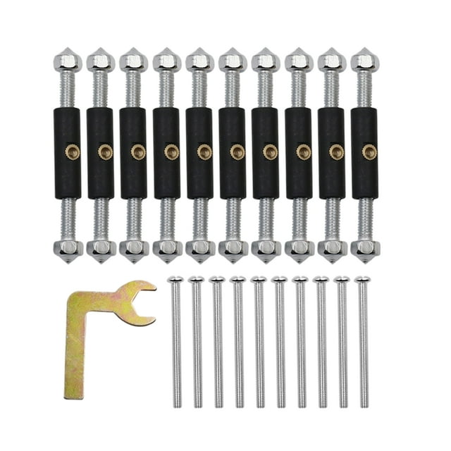 Yinanstore 21 Pcs High-Quality Iron Cassette Screws Support Rod Kit, Wrench, Adjustable, Rust Resistant Fixer for Wall Switch Junction Box - 86 Round