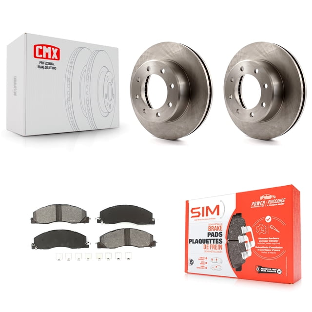 Transit Auto Front Disc Brake Rotors and Semi-Metallic Pads Kit for Car Ram 3500 2500 1500 Dodge K8S-100236