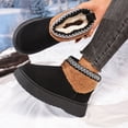 thumbnail image 6 of Gealkoca Women Fuzzy Boots Women Casual Round Toe Comfortable Thick Bottom Snow Boots Fleece Lining Warm Cozy Winter Boots, 6 of 9