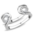 thumbnail image 1 of Bague pour Femmes en Acier Inoxydable Poli avec AAA Grade CZ en Transparent - Taille 5, 1 of 1