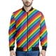 thumbnail image 5 of Chaqueta con estampado geométrico colorido de arcoíris para hombre, sudadera con rayas estampadas en 3D, chaqueta bomber urbana con cremallera, tops y abrigos, 5 of 5