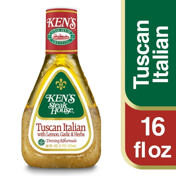 Ken's Steak House Tuscan Italian with Lemon, Garlic & Herbs Salad Dressing & Marinade 16 fl oz