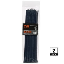 TR Industrial Multi-Purpose UV Resistant Black Cable Ties, 18", 100pk
