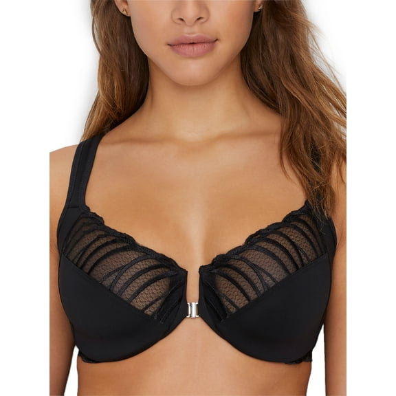 Felina - Paramour Angie Front Close Minimizer Bra for Women (Black, 42G)