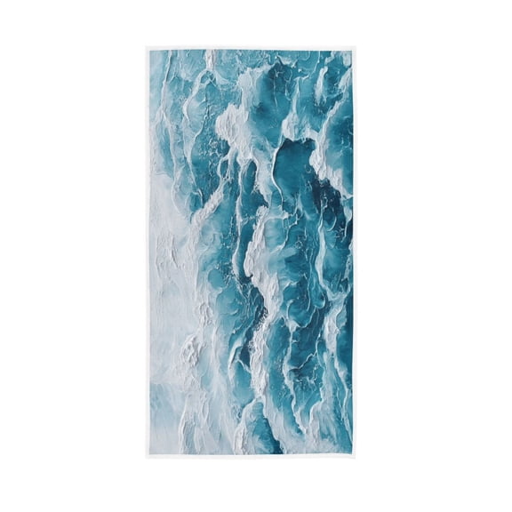 Towel 30x15 Inch Face Towel Hand Towel Bath Towels Hand Bath Towels Single-Sided Printed Towels, Lightweight, Breathable and Absorbent Blue Ocean Pattern