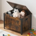 thumbnail image 6 of 23.6" Storage Chest, Wooden Storage Trunk, Storage Bench with Safety Hinge and Lift-Top for Entryway, Bedroom, Living Room, Rustic Brown, 6 of 8