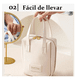 thumbnail image 3 of Cosmetiquera Neceser Organizadora Viaje Gran Capacidad Mujer Xtellar Blanco Cuero Pu, 3 of 3