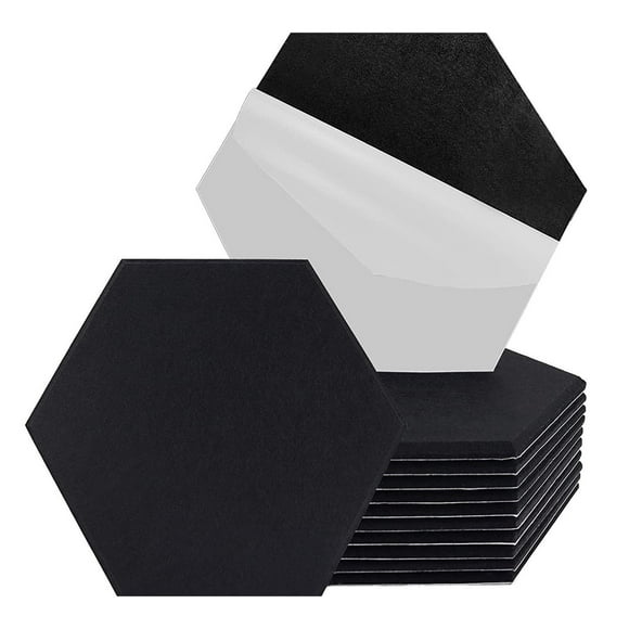 Hexagon Acoustic Panels Soundproof Wall Stickers Self Polyester Fiber Noise Reduction for Home