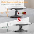 thumbnail image 6 of 12 Inch Round Aluminum Revolving Cake Decorating Stand,35 pcs Cake Turntable Kit Supplies, Rotating Cake Stand,for Cake,Pastries and Cake Decorations, 6 of 7