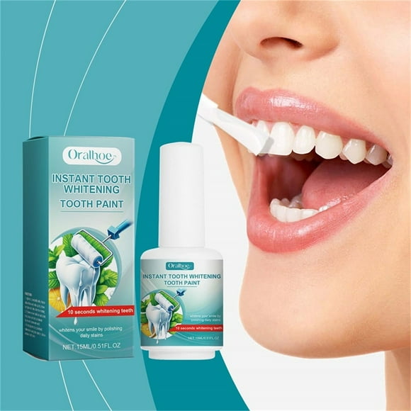 Pintura dental, pulido dental, pintura instantánea para dientes, suero limpiador dental para eliminar manchas de esmalte dental, 15 ml, cuidado dental