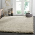 thumbnail image 2 of SAFAVIEH Santa Monica Cali Solid Shag Area Rug, Beige, 3' x 3' Square, 2 of 7