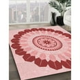 thumbnail image 3 of Ahgly Company Machine Washable Indoor Rectangle Transitional Grapefruit Red Area Rugs, 3' x 5', 3 of 7