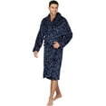 thumbnail image 1 of Intimo Mens Paisley Corel Robe, Navy, One Size, 1 of 4