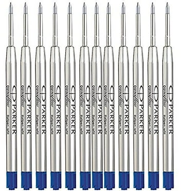 Parker Quinkflow Ink Refill for Bllpnt Pens Fine Pnt Blue Pck 12 Refills 1782468