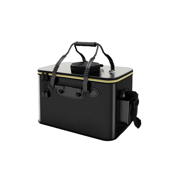 Eva Plegable Espesado Cubo de Pesca 15.74x9.84In,Portable Al Aire Libre Cubo de Pescado Vivo con Patrón,Suministros de Pesca 21L Cubo de Capacidad