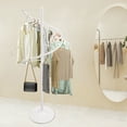 thumbnail image 4 of Spiral 360° Rotating Garment Rack - Floor-Standing Clothes Organizer, White 5.91ft, 4 of 12