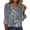 Grey, variant on Basic T Shirts for Women 3/4 Sleeve T Shirts For Women Summer Tops Seven Split Sleeve Shirt Big Size Sleeve Fashion Shirt V-Neck Blouses for Women Dressy Casual Summer Tops For Women