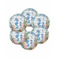 thumbnail image 7 of 13 Inch Round Placemats Set of 6, Seahorse Coastal Non Slip Heat Insulation PP Table Mats, Summer Nautical Starfish Coral Grey Wooden Washable Place Mats for Kitchen Dining Party Table Decor, 7 of 7