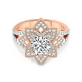 thumbnail image 3 of 4 Carat IGI Certified Round Shape Lab Grown Diamond Engagement Ring | 14K Rose Gold | Indigo Vintage Diamond Ring | FG-VS1-VS2 Quality Friendly Diamonds, 3 of 4