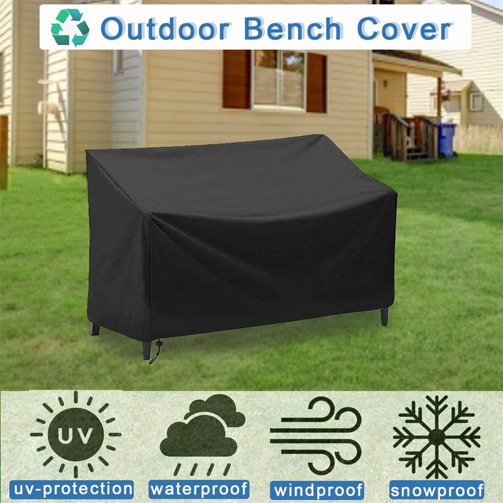 2-Seater Outdoor Sofa Cover, Waterproof Outdoor Couch Cover, Heavy Duty Patio Furniture Covers for Outdoor Seating, Windproof Patio Sofa Covers for Winter