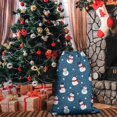thumbnail image 4 of Christmas Bags Drawstring,Blue Christmas Snowman Pattern Large Xmas Christmas Gift Bags,Reusable for Xmas and New Year Party Favors and Supplies,27.6" X 19.7", 4 of 5