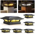 thumbnail image 1 of Luces solares tipo poste Sidinlar 4x4, impermeables, 16 LED, 2 modos, 1 of 6