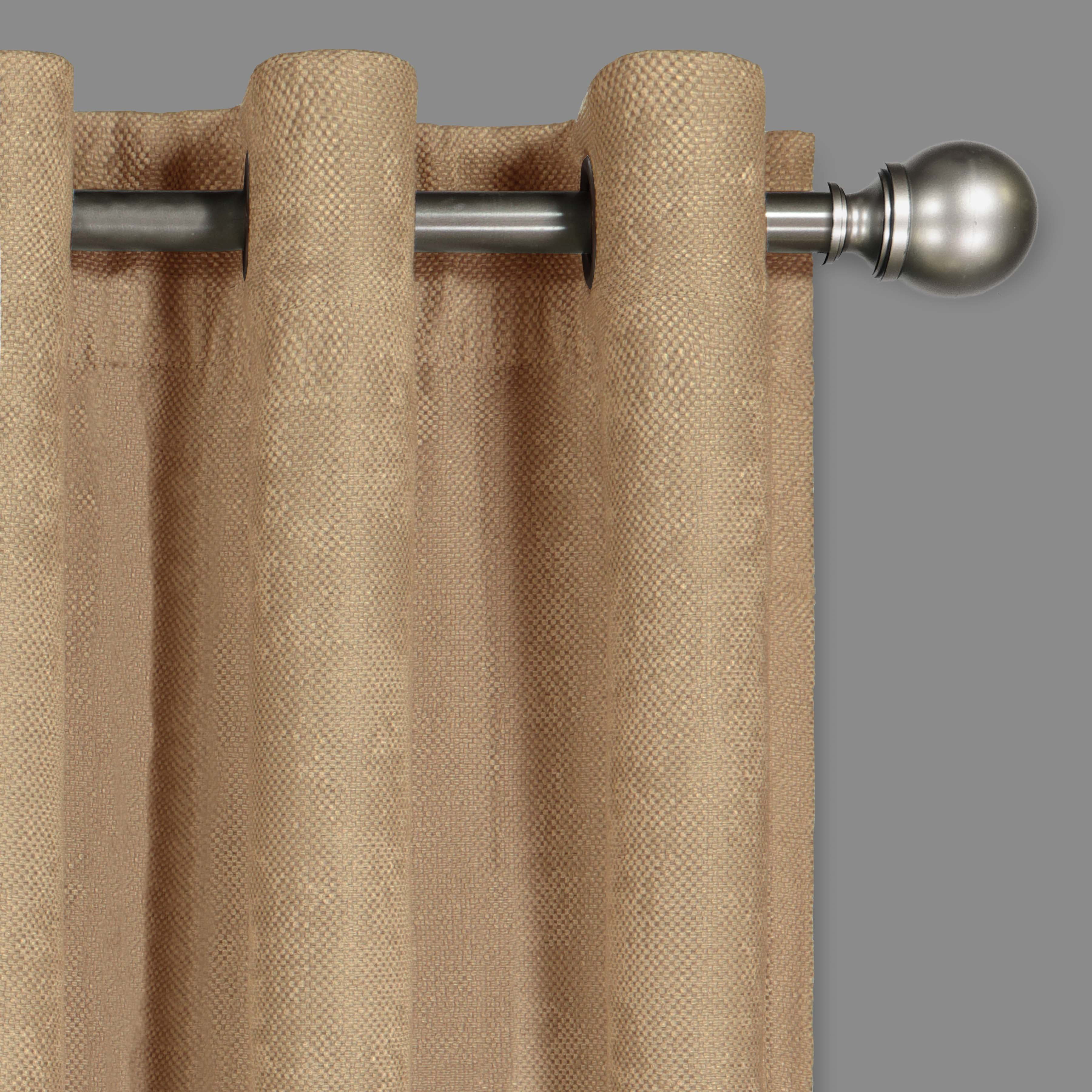Eclipse Allure Draft Stopper, 100% Blackout Grommet Top Curtain Panel, Taupe, 50 x 95
