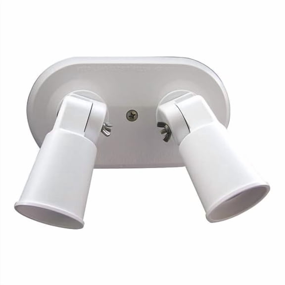 Lampholder, Double, Wht, PAR38, 2-150W