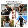 thumbnail image 5 of Bixox Men's Lilies Flowers Printed Shirt Sleeveless Fitness Tank Top-X-Large, 5 of 5