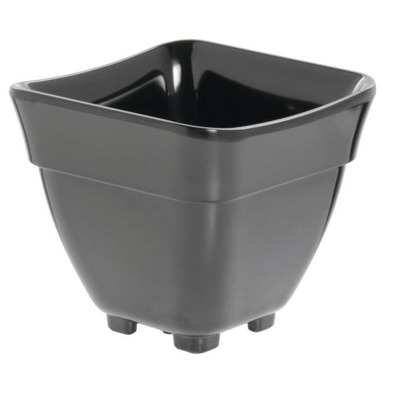 HUBERT Curveware Pan 1/6 Size Black Melamine - 5 1/2" L x 5" W x 5" D