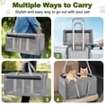 thumbnail image 4 of Monasem Large Pet Carrier, Travel Carrier for 2 Cats & Dogs, Airline Approved Puppy Travel Bag Up to 38 lbs, Grey, 4 of 7