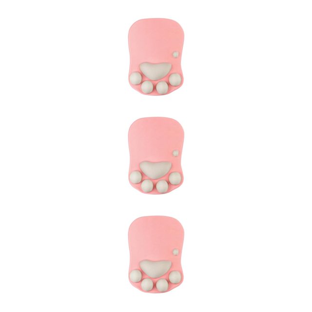Guardoinrt Comfortable And Stylish Cat Paw Mouse Mat For Wrist Protection Unique Safe DS-015 pink gray 3Set