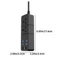 thumbnail image 3 of SATRINO 2 Prong Power Strip , Multi Plug Outlet Extender, Multiple Outlet Splitter(2 Sockets) and 4 USB Ports, Wall Adapter Surge Protector for Travel, Office, Black, 3 of 8