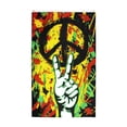 thumbnail image 1 of Tapiz con la bandera de la paz de Rastas, 90 x 150 cm, decoración para colgar en la pared, 1 of 1