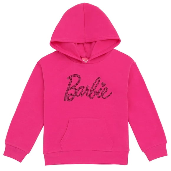 Sudadera con capucha Barbie para niñas pequeñas, de 7 a 8 años, color rosa