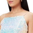 thumbnail image 5 of Globus Women White Embellished Shoulder Straps Sequined Crop Top, 5 of 6