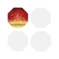thumbnail image 2 of Disketp Red Gold Glitter Funny Coasters,4 Pcs Leather Coasters With Holder, Perfect Housewarming Hostess Gifts,Protect Furniture From Water Marks Scratch, 2 of 9