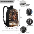 thumbnail image 5 of Uourmeti Rustic Horse Personalized Daily Backpack, 17 Inchs High Quality School Backpack Large Capacity Student Bookbag for Adults, 5 of 6