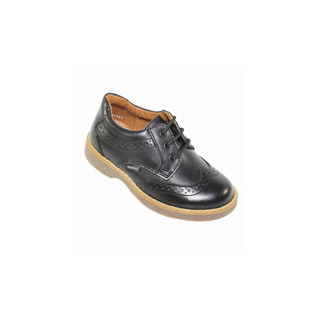 ZAPATOS CASUALES BOSTONIANOS COQUETA NIÑO NEGRO PIEL 84301A LEON 84301Ap