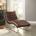 thumbnail image 2 of ACME Qortini Tufted Armless Chaise in Vintage Dark Brown and Silver, 2 of 3