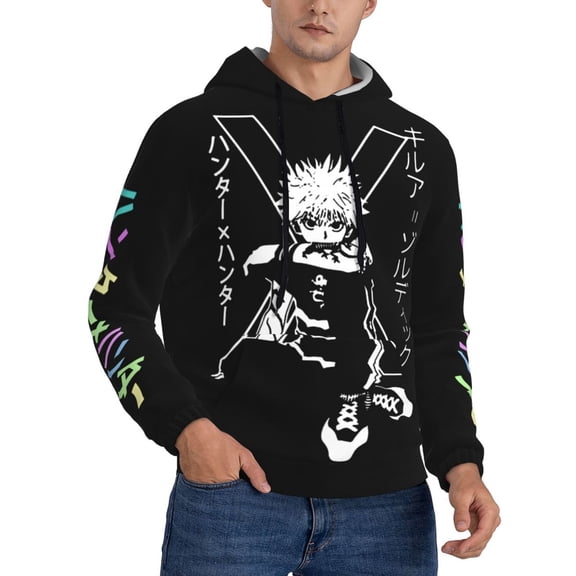 Unisex Hunter X Hunte Pullover Hoodies 3D Print Novelty Sweatshirts Hoodie with Pocket for Men Women
