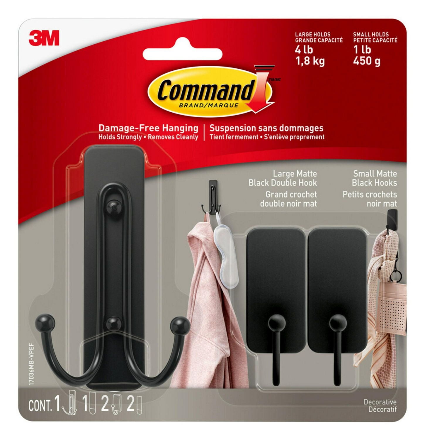 Command™ Matte Black Hooks Combo Pack 17036MB-VPEF - Walmart.ca