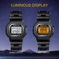 thumbnail image 5 of SKMEI Men's Digital Stainless Steel Watch Backlit Multifunction Stopwatch Waterproof Sport Watches, 5 of 10