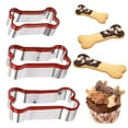 thumbnail image 4 of Shoreew Dog Cookie Cutter Set with PVC Top Dog Bone & Paw Print Cookie Cutters Cute Animal Biscuit Cutter Pet Treat Mold, 4 of 7