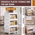 thumbnail image 4 of 3-Tier Stackable Plastic Storage Bins - 67QT Stackable Storage Bins - Closet Organization and Storage, Suitable for Bedroom, Organization and Storage Boxes for Study, 4 of 6